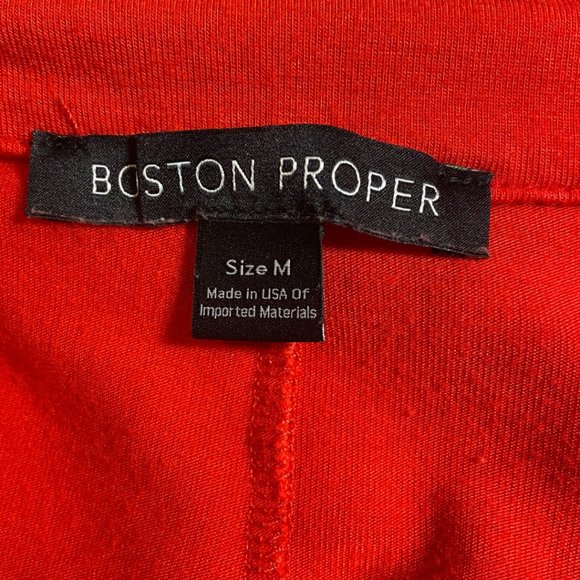 Boston proper wrap dolman collared red top sz Medium - Picture 8 of 10